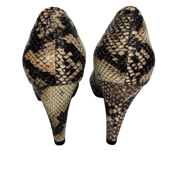 Clarks Indigo Snakeskin Print Comfortable Leather Heels Size‎ 6.5 - Picture 3 of 9